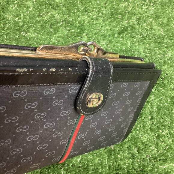 Vintage Gucci Monogram Kiss-lock Tri Fold Wallet - Picture 13 of 15